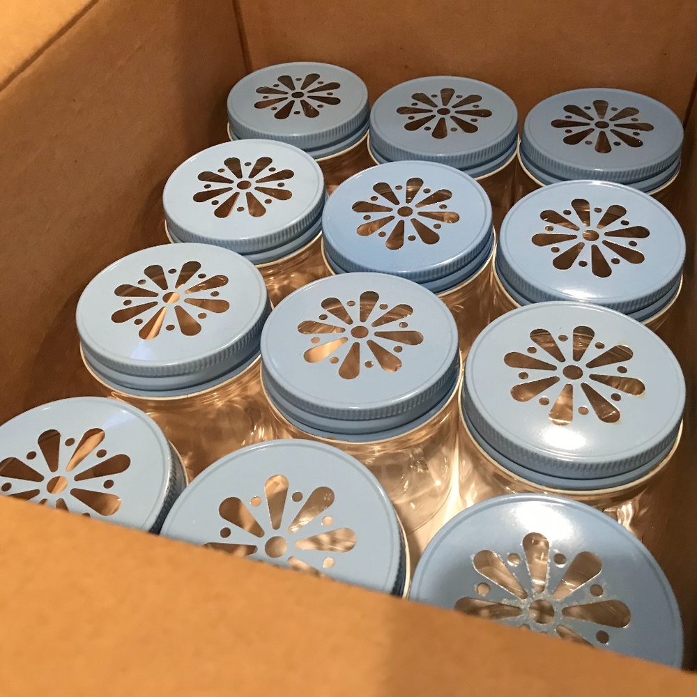 Set of 12 Plastic Mason Jar Tumblers FROZEN Party